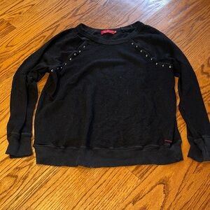 N:Philanthropy Woman’s Black Distressed Crewneck Size M
